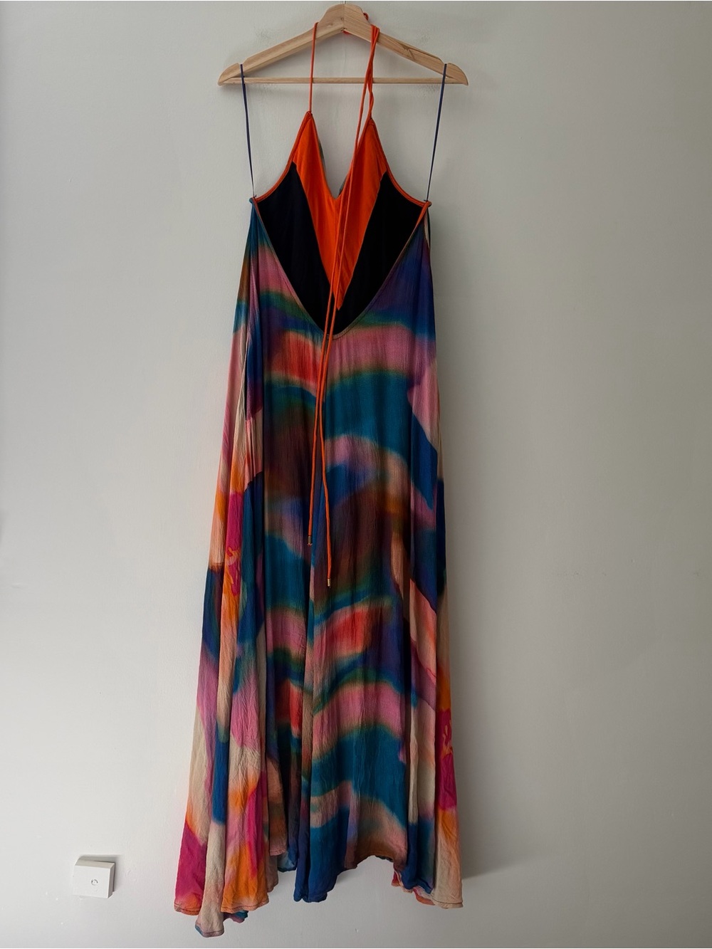 Free People Catalina Maxi Sundress Size Halter Open Back Small Resort Boho - Picture 3 of 10
